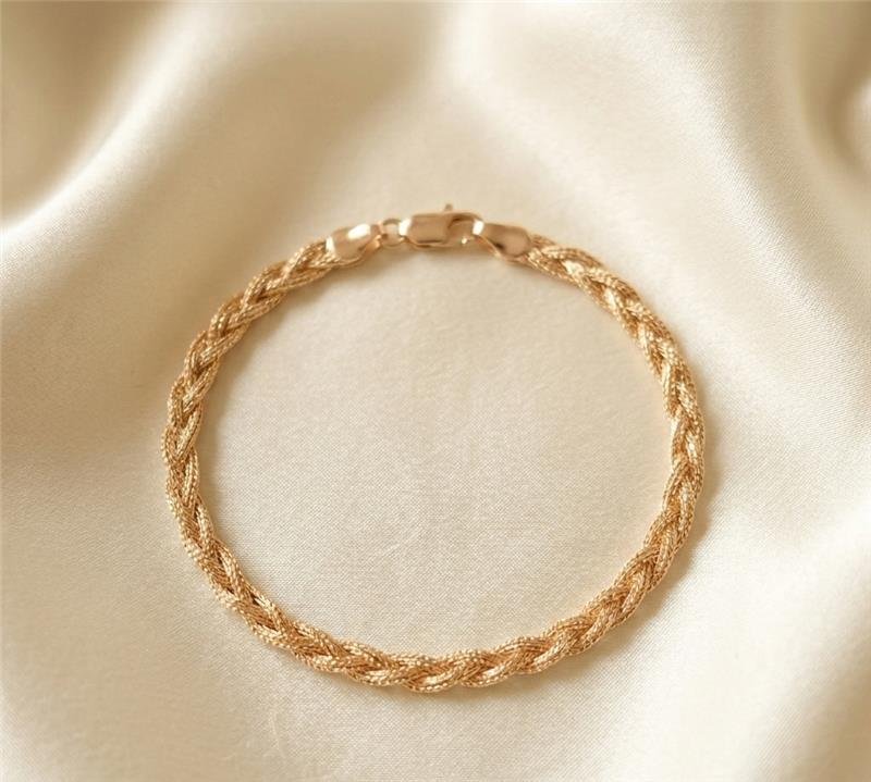Pulseira malha trançada